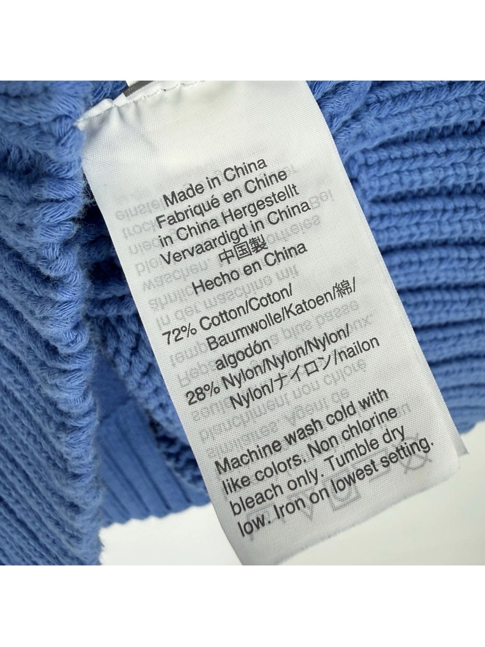 J Crew 1988 Rollneck Sweater Womens Size XXS Blue Periwinkle Cotton Blend - Picture 7 of 9